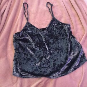 Forever 21 cropped velvet tank